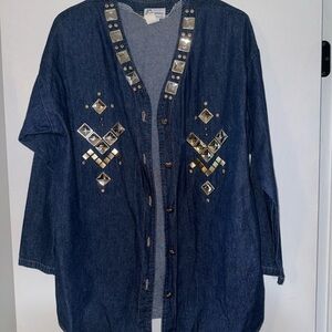 Vintage Marlene  Embellished Denim Jacket